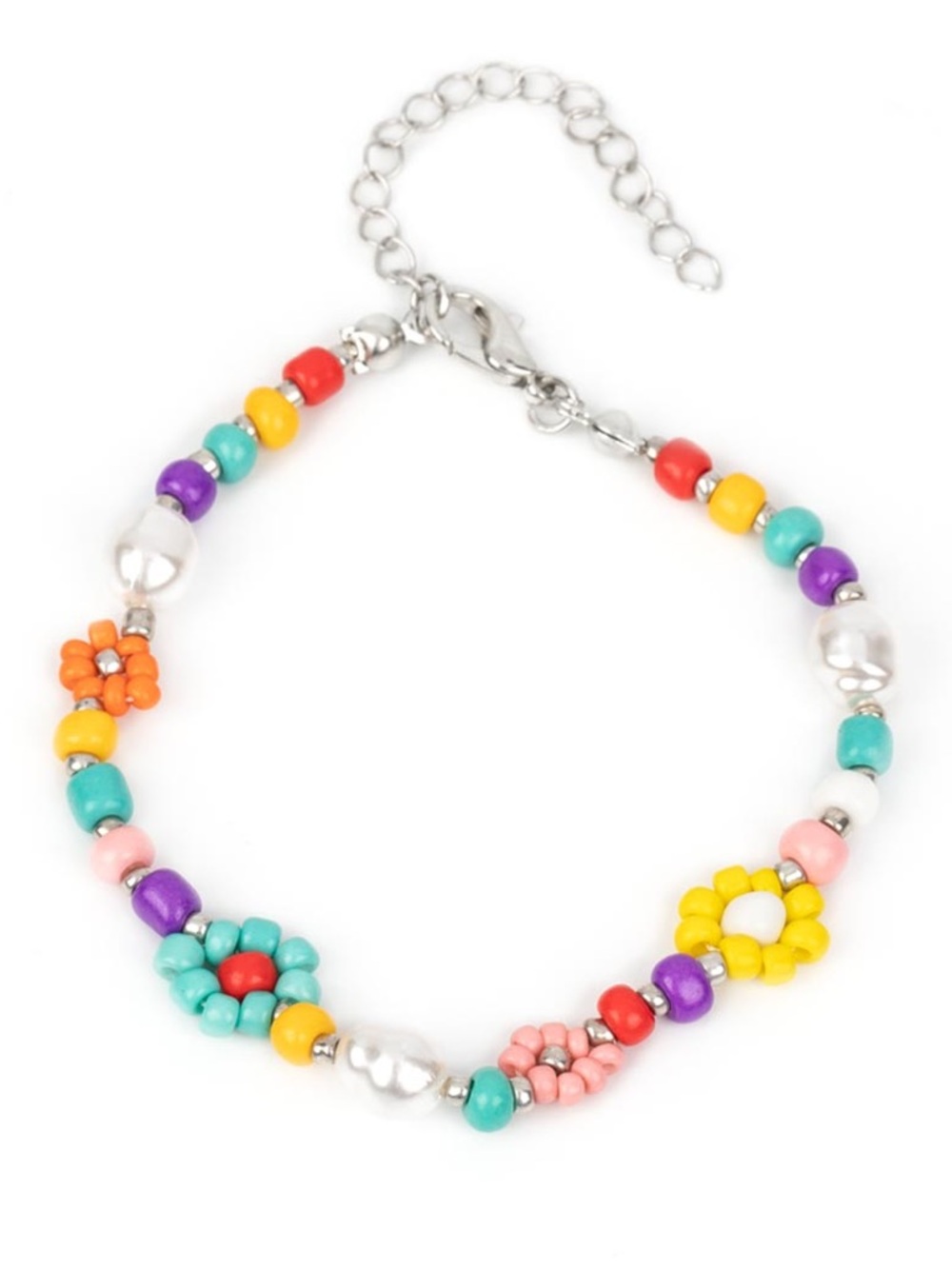 Groovy Gerberas Multi Color Beaded Bracelet